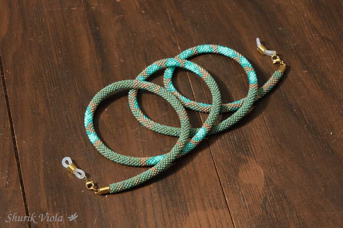 Necklace or chain for glasses "Snake" / Collier ou chaîne pour lunettes « Serpent »