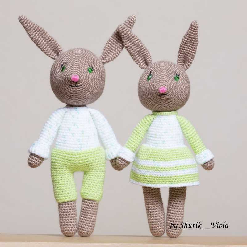 Jouets en crochet couple de lapins - Shurik Viola