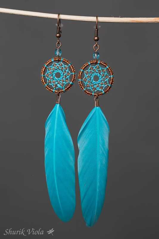 Earrings dreamcatchers "Egypt" / Boucles d'oreilles en forme d'attrape rêves "Égypte" - Shurik Viola
