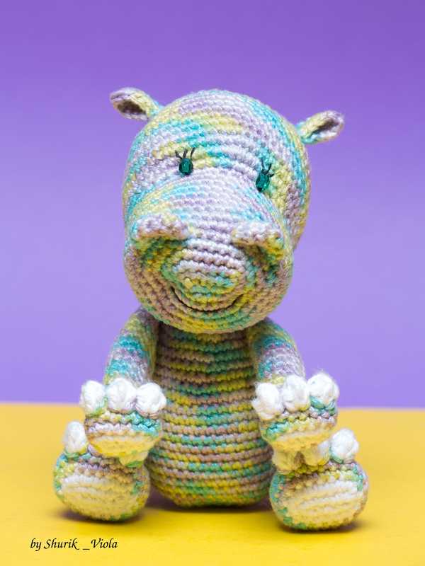 Jouet en crochet hippopotame - Shurik Viola