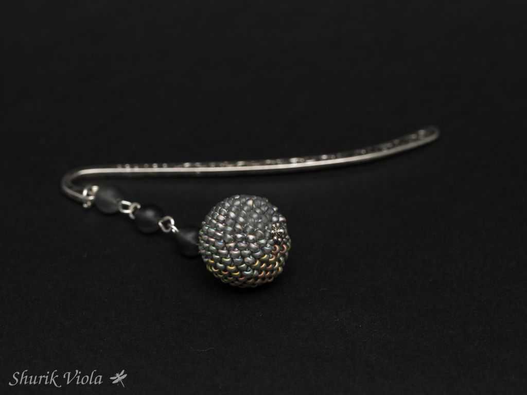 Seed bead bookmark / Marque page en perles de rocaille - Shurik Viola