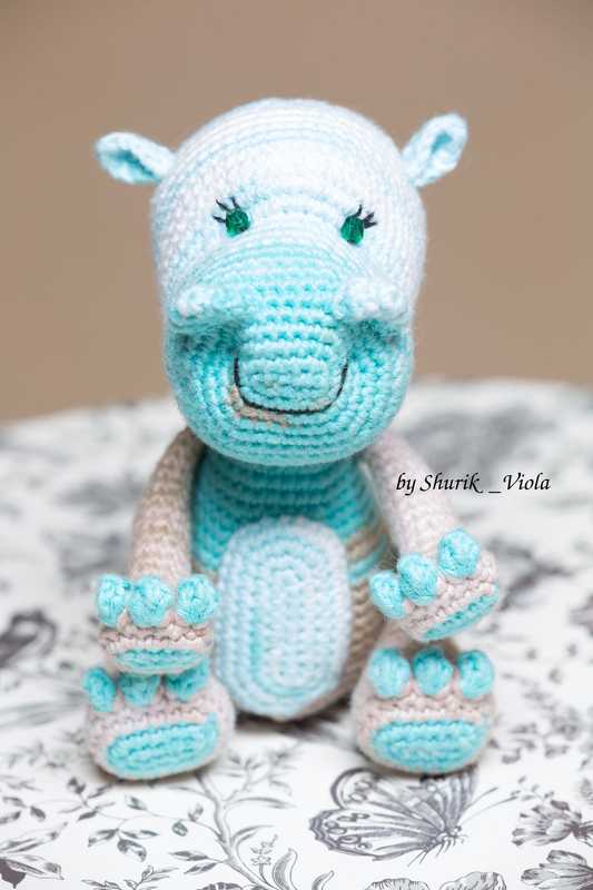 Jouet en crochet hippopotame - Shurik Viola