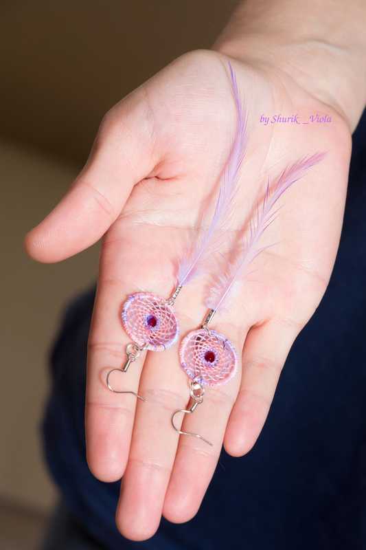 Earrings dreamcatchers / Boucles d'oreille en forme d'attrape rêves - Shurik Viola