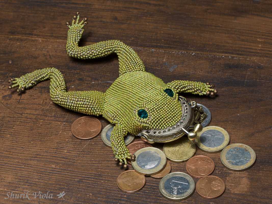 Small purse frog / Porte monnaie grenouille - Shurik Viola